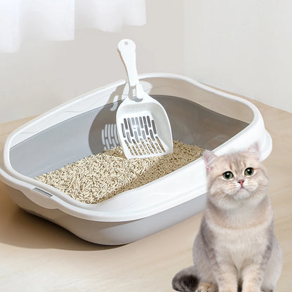 Semi-Enclosed Cat Litter Box