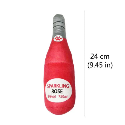Funny Plush Beer Bottle Dog Toy