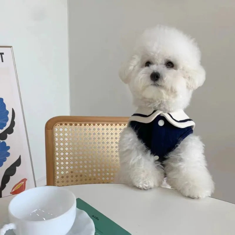 Cute Stripe Dog Polo