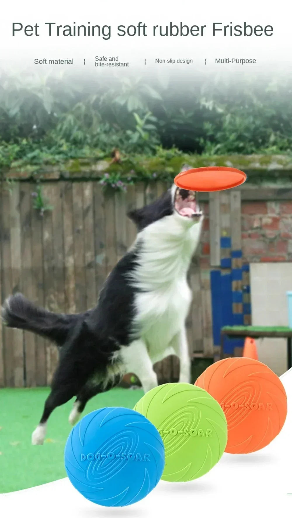 Multicolor Silicone Frisbee Dog Toy