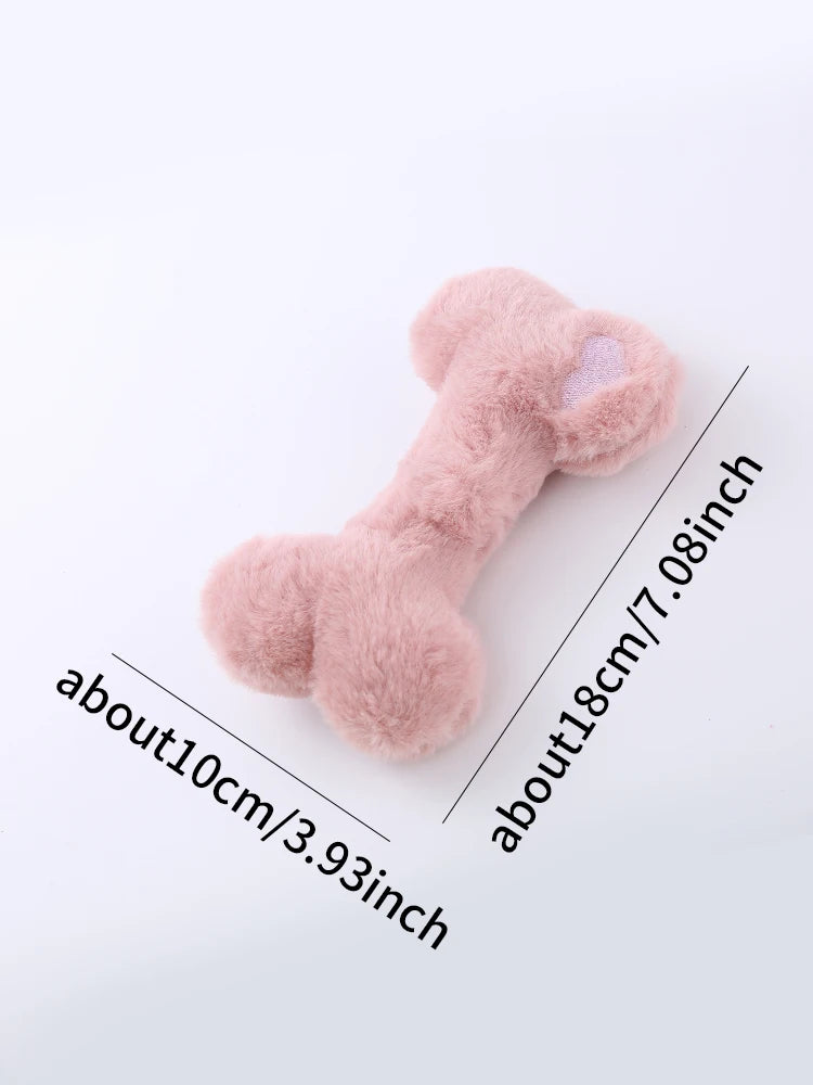 Cute Love Bone Plush Dog Toy