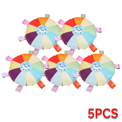 Funny Rainbow Plush Flying Saucer Dog Toy